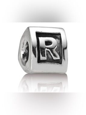 Authentic Pandora Retired Alphabet Letter ‘R’ S925 Ale Sterling Silver Charm